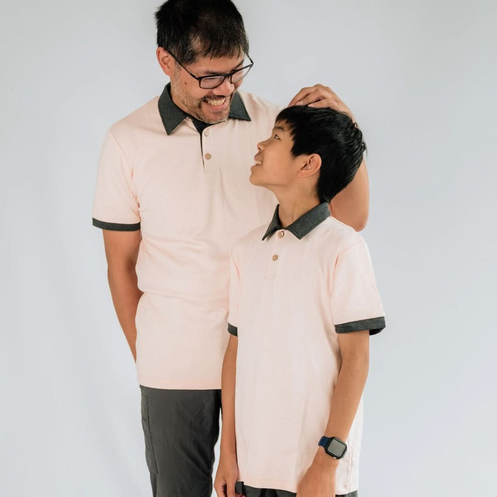 Herren Bambus-Poloshirt | Schwarz Bison Plaid
