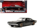Dom's 1968 Dodge Charger Widebody Matt Schwarz "Fast & Furious 9 F9" (2021) Film 1:24 Modellauto von Jada