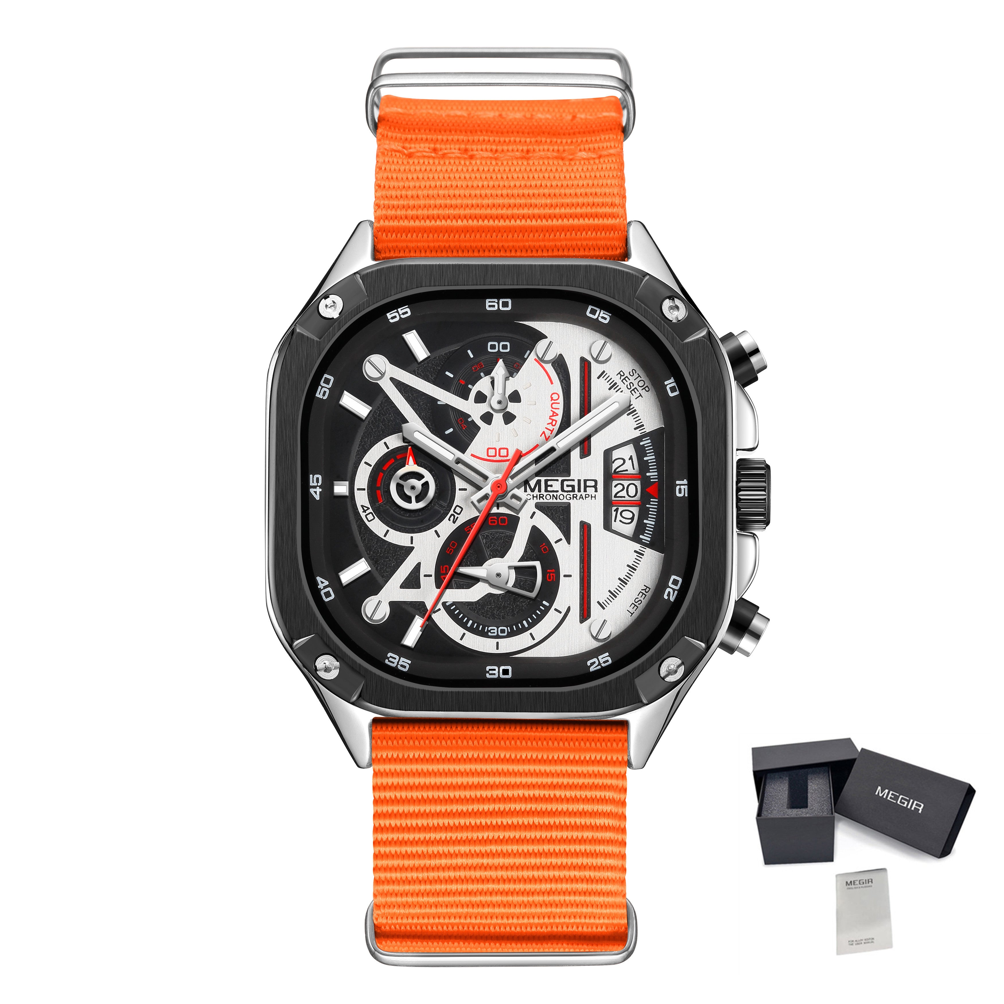 MEGIR Sports Military Watches for Men Luxury Business Casual Wristwatches Waterproof Date Clock Chronograph Reloj Hombre 2217-21