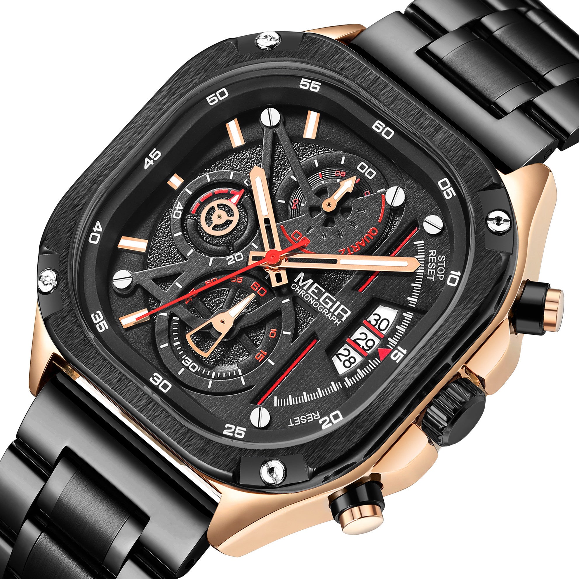 MEGIR Sports Military Watches for Men Luxury Business Casual Wristwatches Waterproof Date Clock Chronograph Reloj Hombre 2217-13