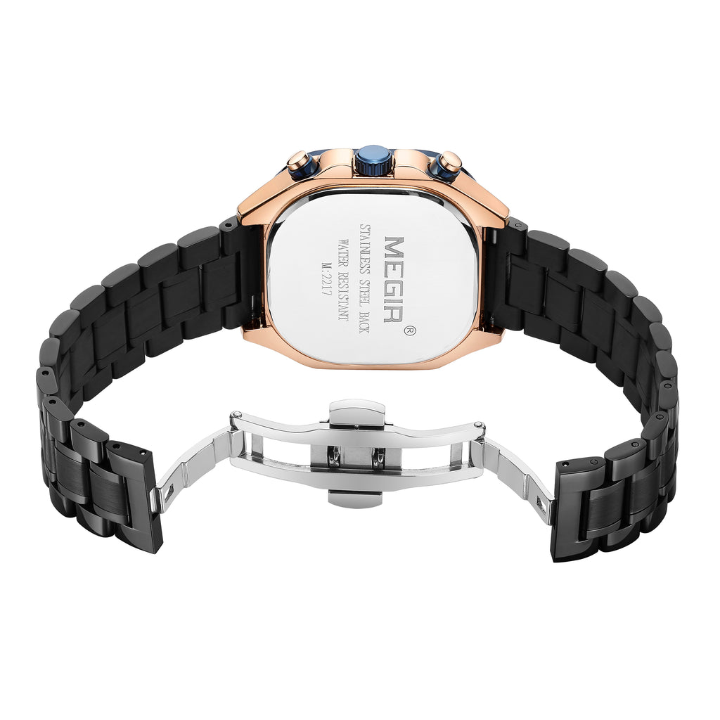 MEGIR Sports Military Watches for Men Luxury Business Casual Wristwatches Waterproof Date Clock Chronograph Reloj Hombre 2217-19