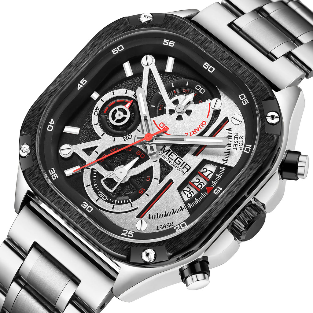 MEGIR Sports Military Watches for Men Luxury Business Casual Wristwatches Waterproof Date Clock Chronograph Reloj Hombre 2217-14