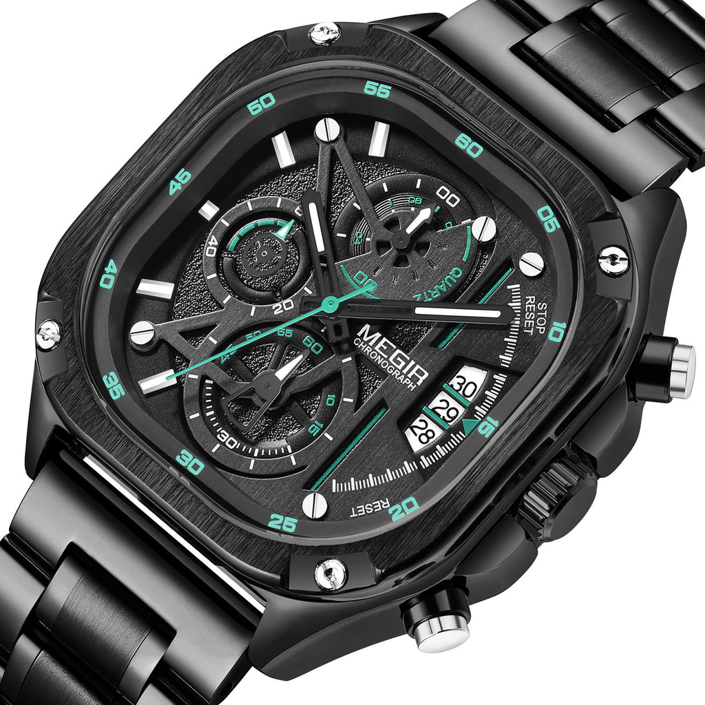 MEGIR Sports Military Watches for Men Luxury Business Casual Wristwatches Waterproof Date Clock Chronograph Reloj Hombre 2217-15