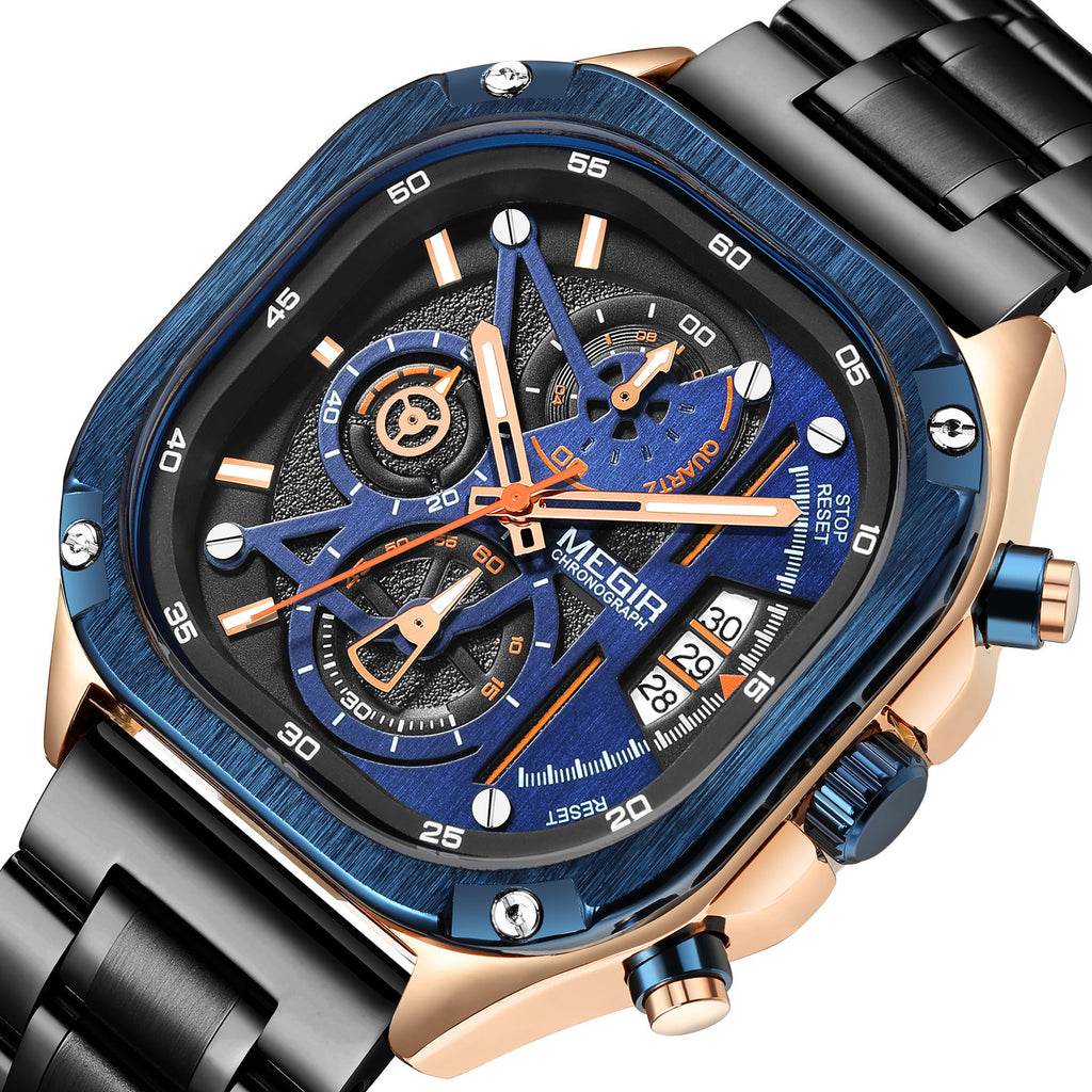 MEGIR Sports Military Watches for Men Luxury Business Casual Wristwatches Waterproof Date Clock Chronograph Reloj Hombre 2217-16