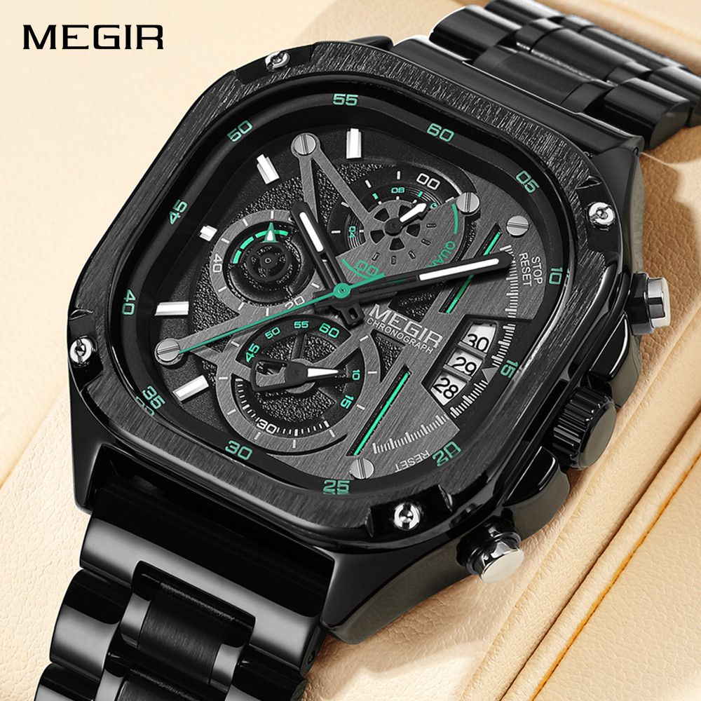 MEGIR Sports Military Watches for Men Luxury Business Casual Wristwatches Waterproof Date Clock Chronograph Reloj Hombre 2217-0