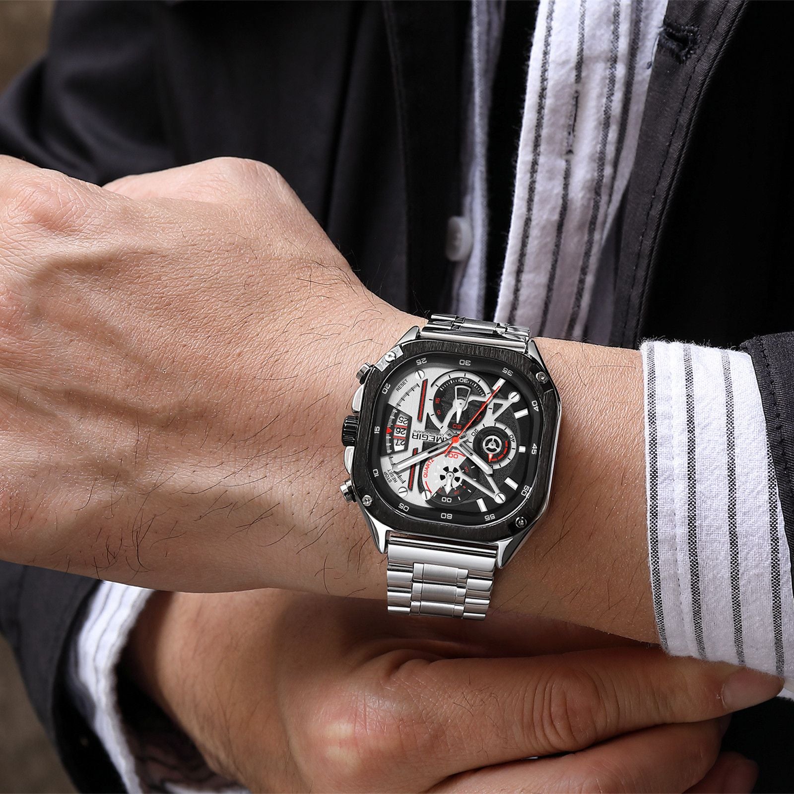 MEGIR Sports Military Watches for Men Luxury Business Casual Wristwatches Waterproof Date Clock Chronograph Reloj Hombre 2217-4