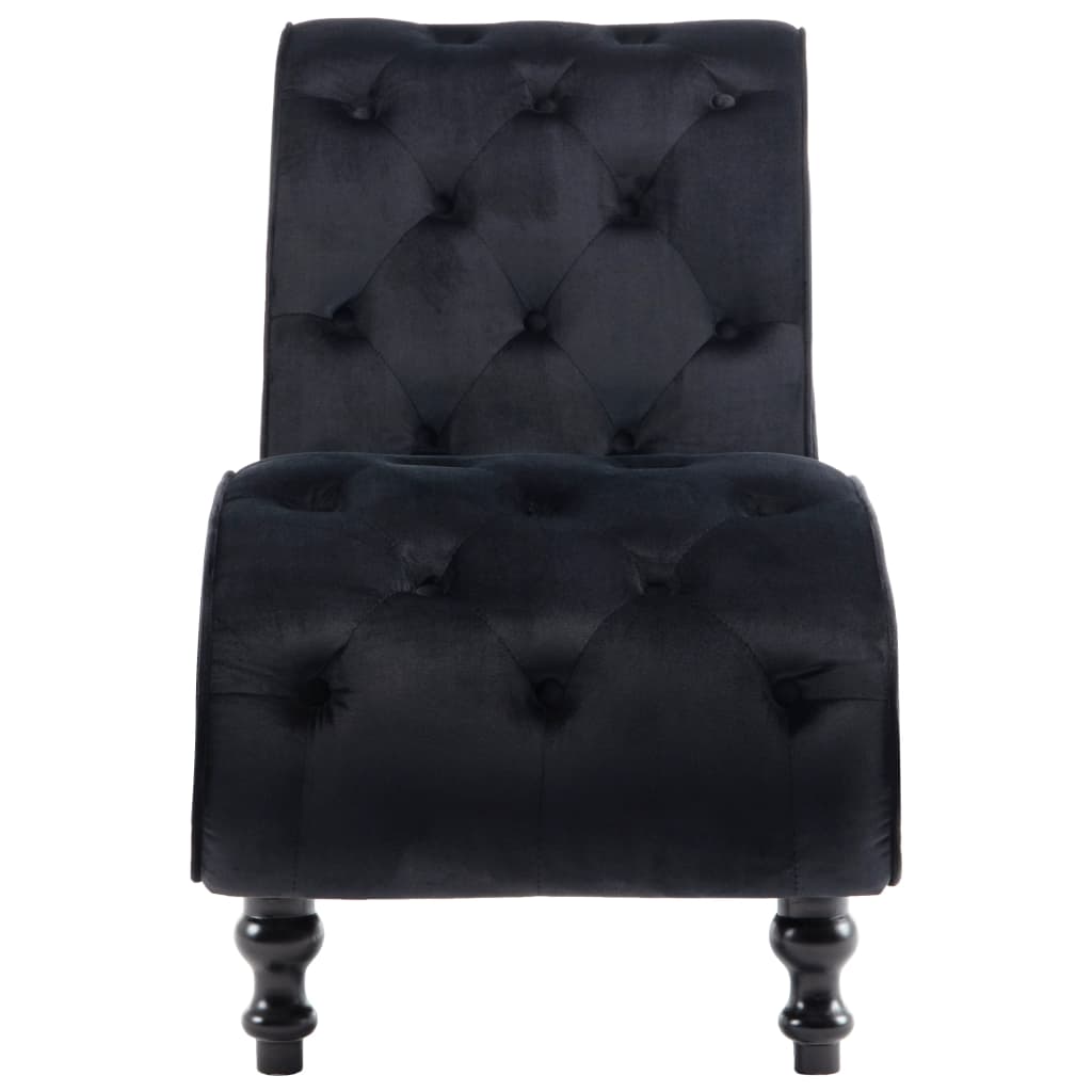 NNEVL Chaiselongue schwarzer Samt
