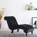 NNEVL Chaiselongue schwarzer Samt