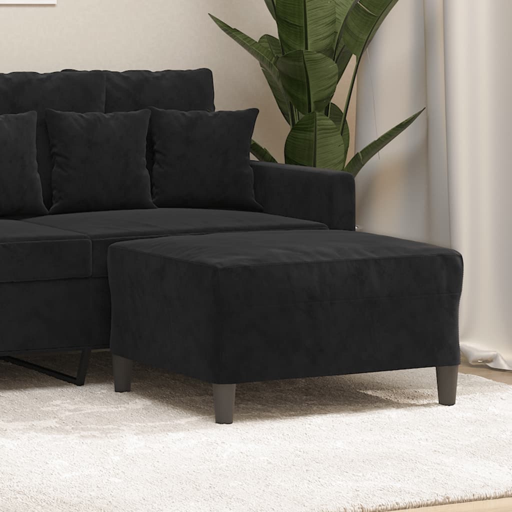 NNEVL Footstool Black 70x55x41 cm Velvet