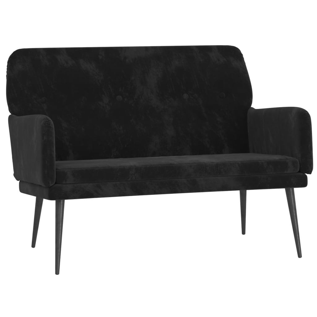 NNEVL Bank Schwarz 108x79x79 cm Samt