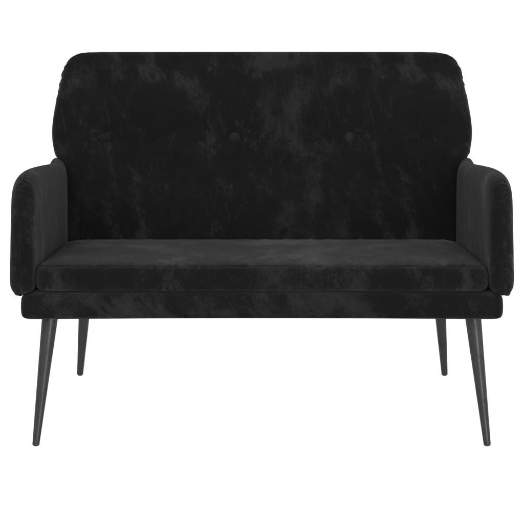 NNEVL Bank Schwarz 108x79x79 cm Samt