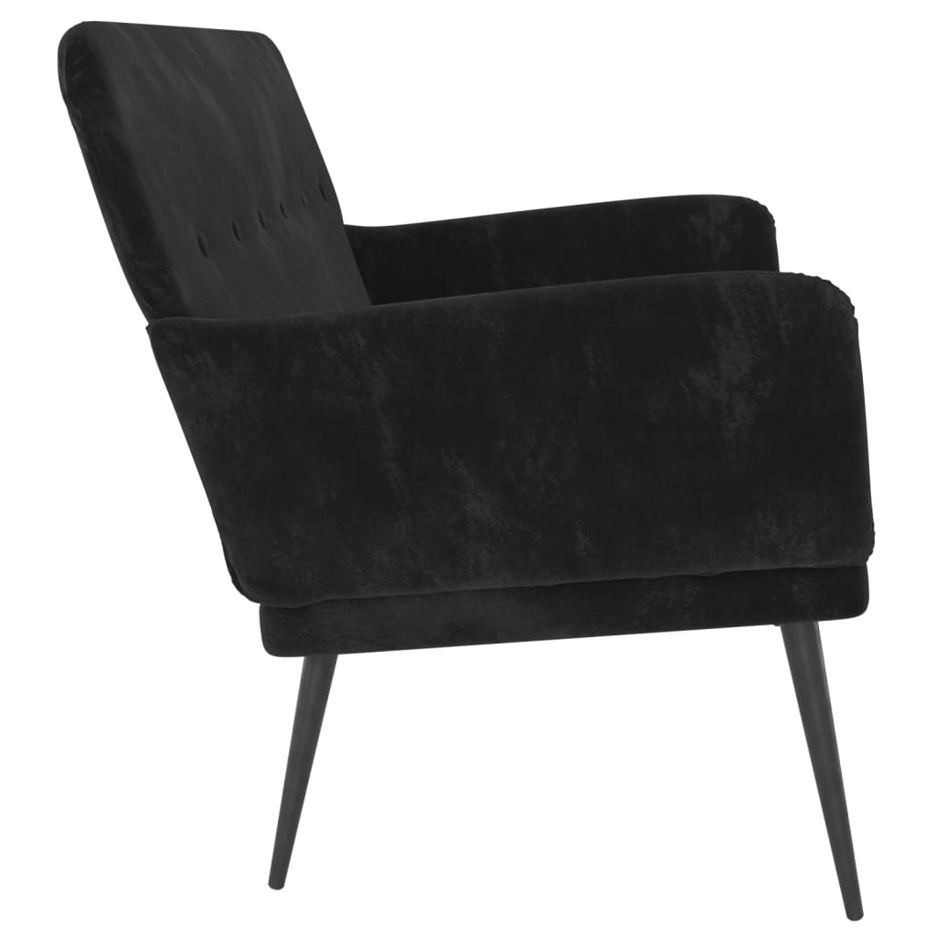 NNEVL Bank Schwarz 108x79x79 cm Samt