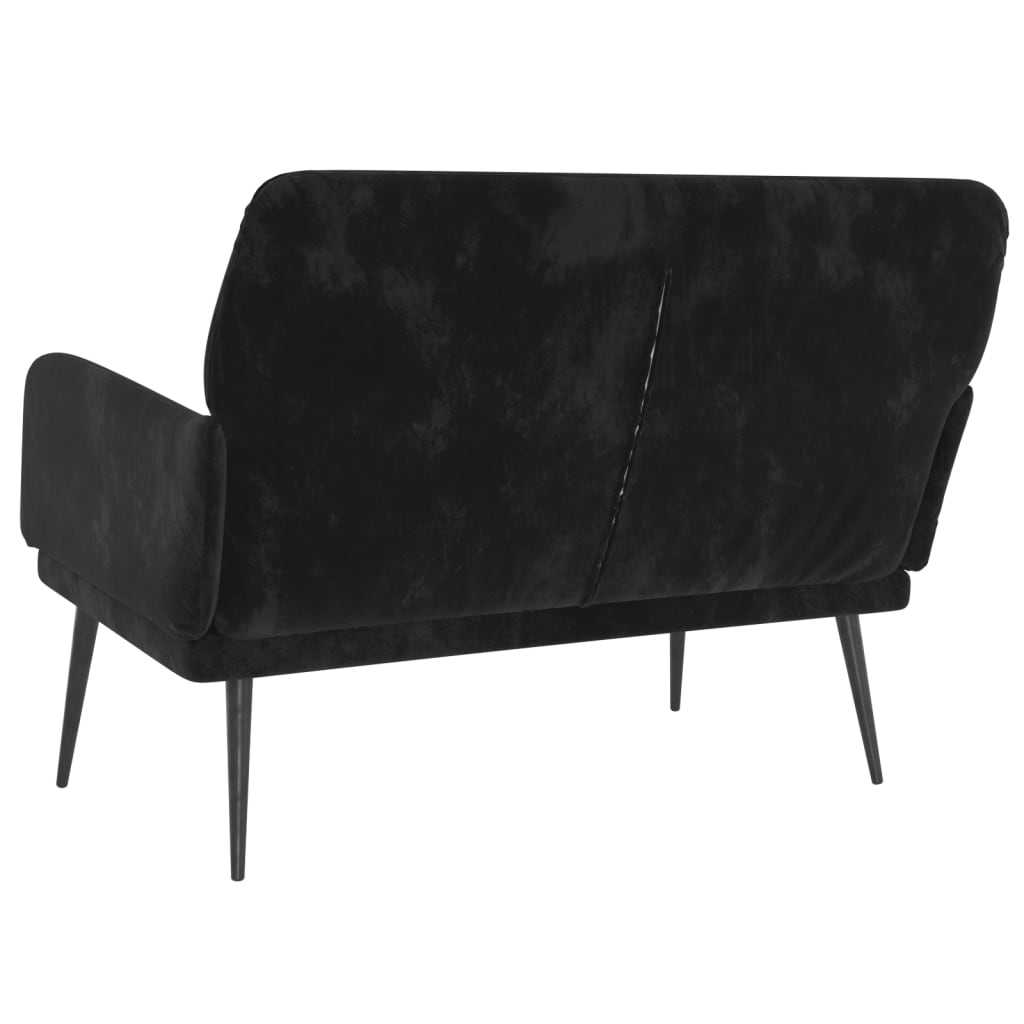 NNEVL Bank Schwarz 108x79x79 cm Samt