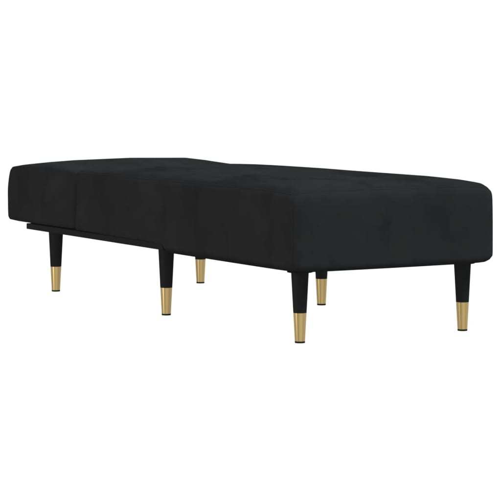 NNEVL Chaise Longue Black Velvet