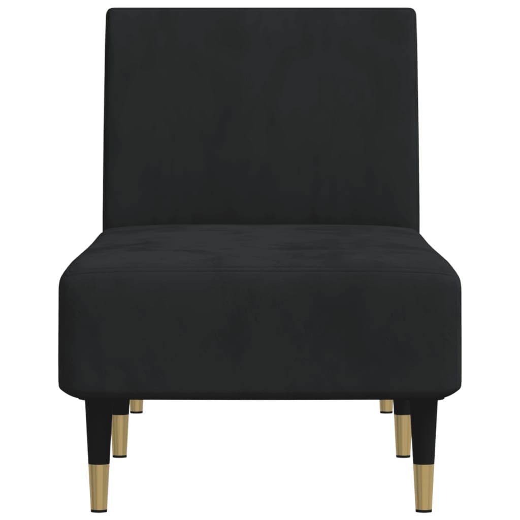 NNEVL Chaise Longue Black Velvet