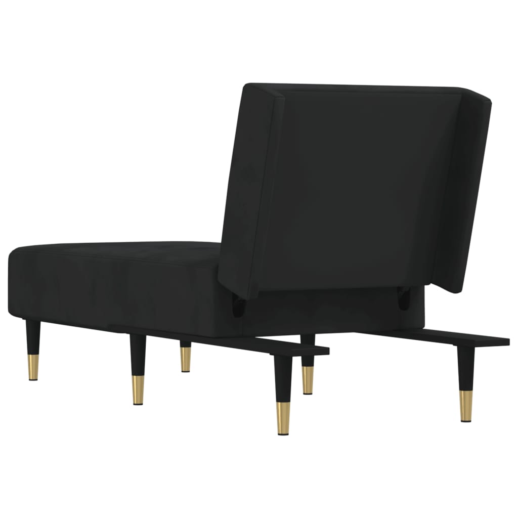 NNEVL Chaise Longue Black Velvet