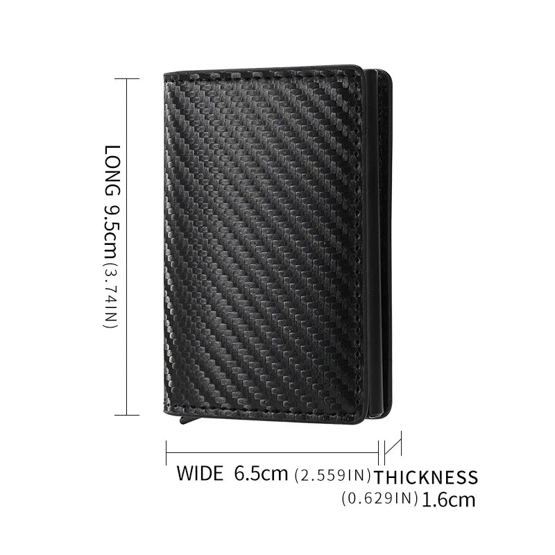 Carbon Fiber Rfid Slim Wallet For Men