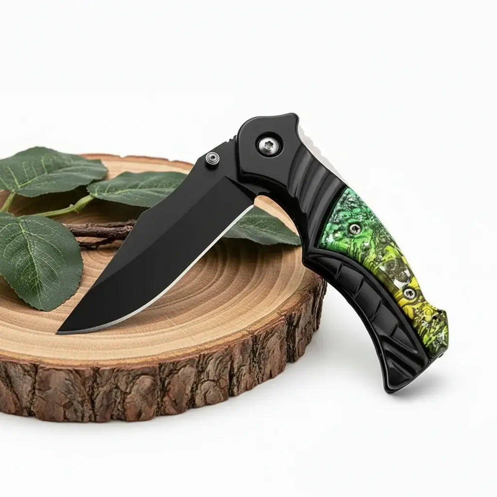 Kompaktes Klapptaschenmesser – 5CR13MOV Edelstahl EDC Messer für Camping & Alltag