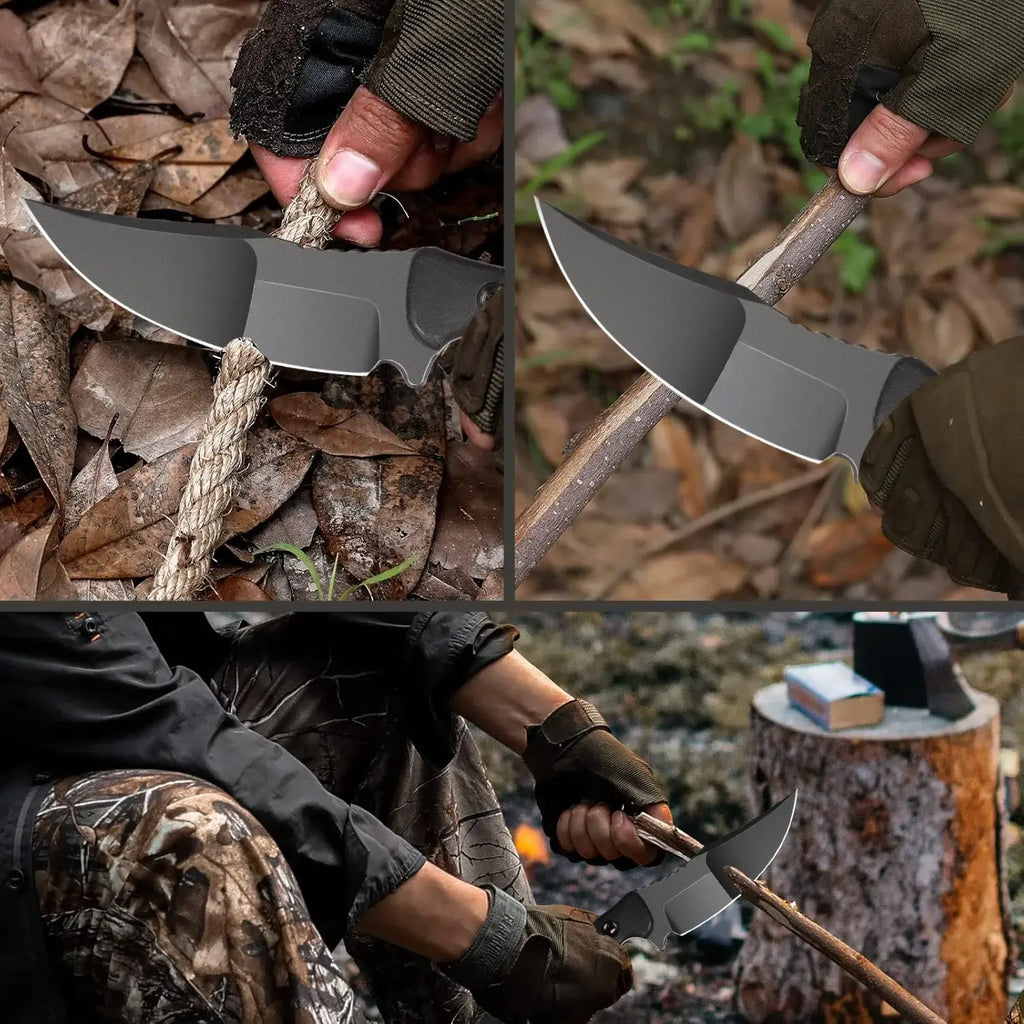 Feststehendes Jagdmesser für Camping & Survival – Super scharf