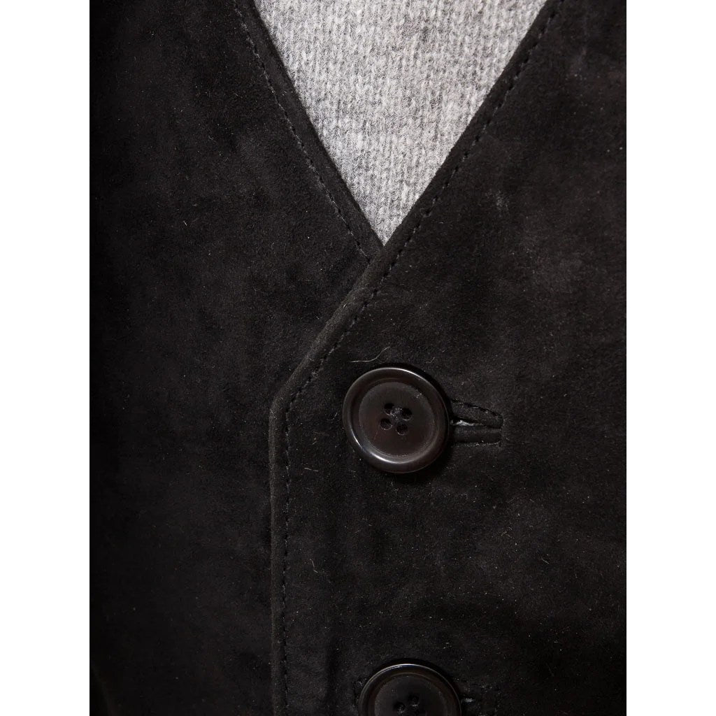 MEN CLASSIC BLACK SUEDE VEST DAYTON-2