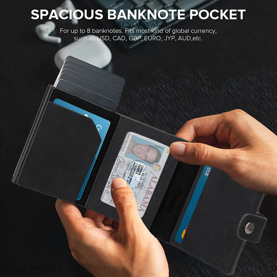 RFID Fiber Slim Wallet for Men (Black)