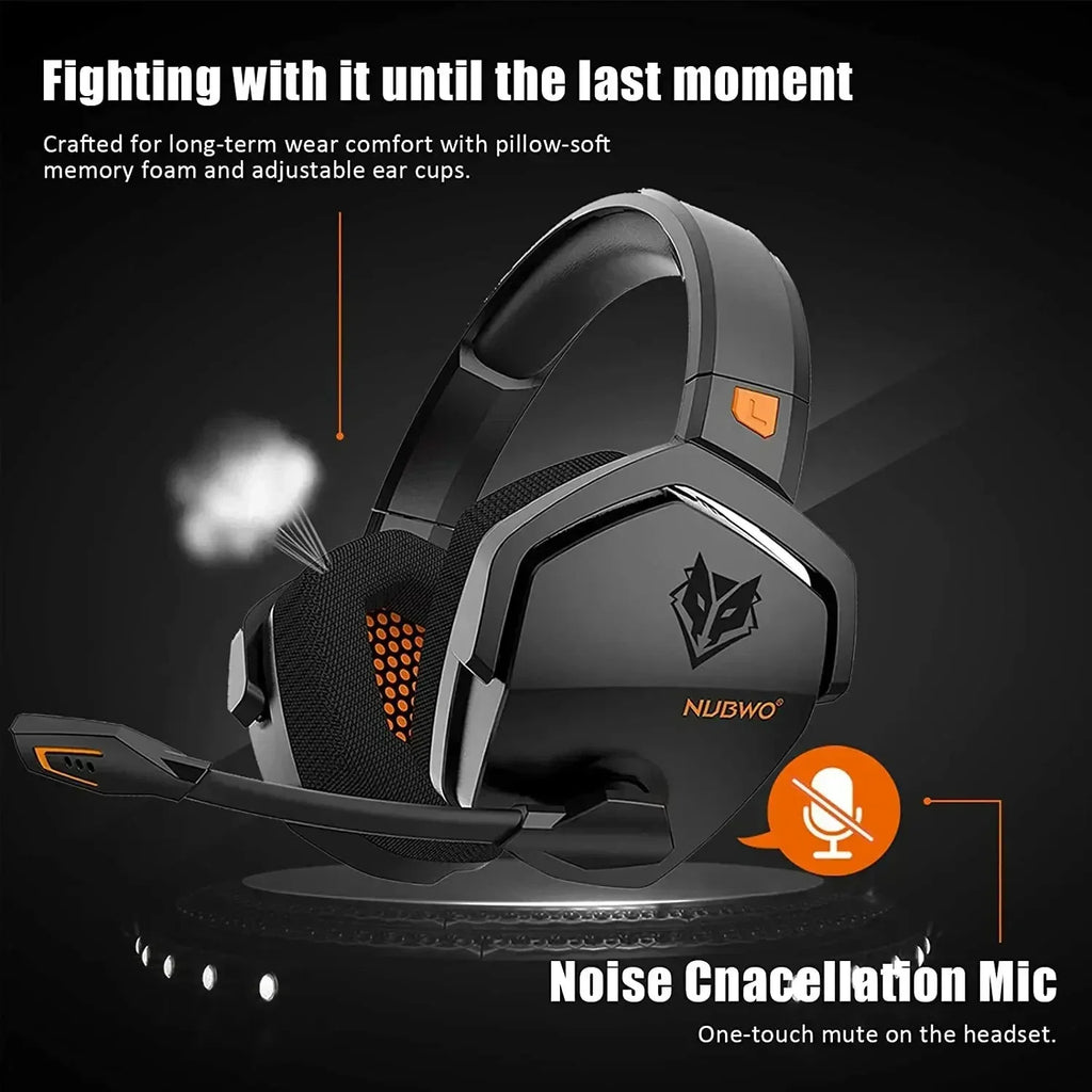 Kabelloses Gaming-Headset mit Dual-Mode, Orange
