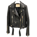 Sleuve Luxury Genuine Sheepskin Leather Biker Jacket for Women