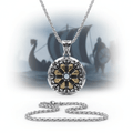 Viking Vegvisir Necklace for Men Norse Compass Rune Pendant Gift Box