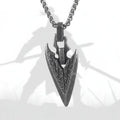 Vintage Viking Spear Necklace Norse Mythology Silver Pendant for Men & Women