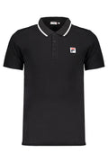 FILA MEN'S BLACK SHORT SLEEVED POLO SHIRT-0
