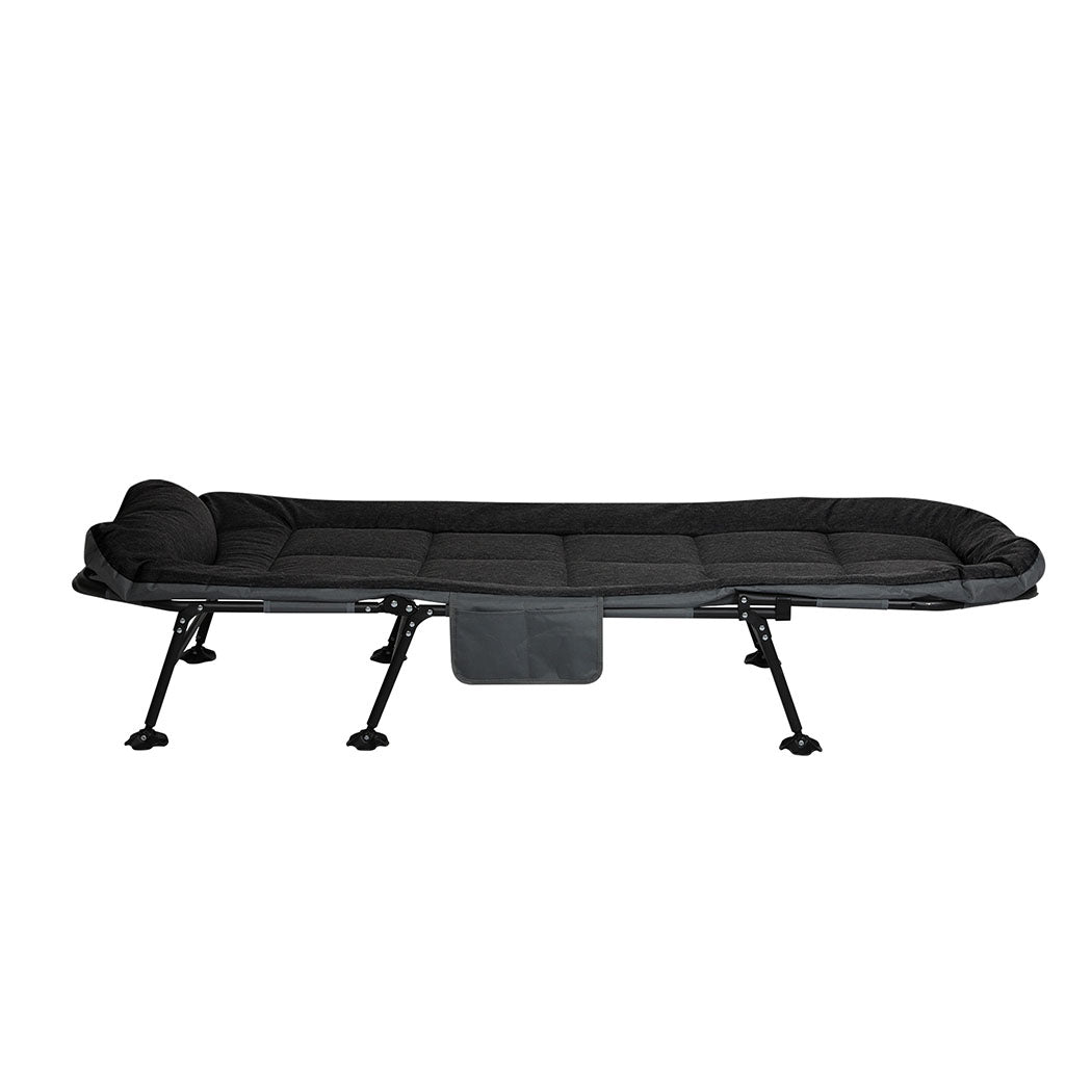 Levede Folding Camping Bed Camp Cots Black