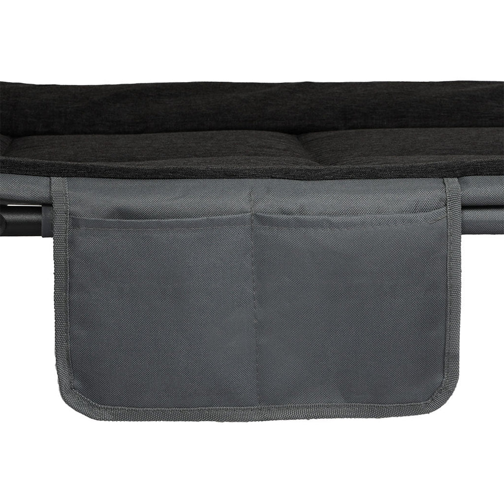 Levede Folding Camping Bed Camp Cots Black